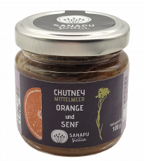 Chutney mit Orange und Senf von Sanapu Sicilia - 100g